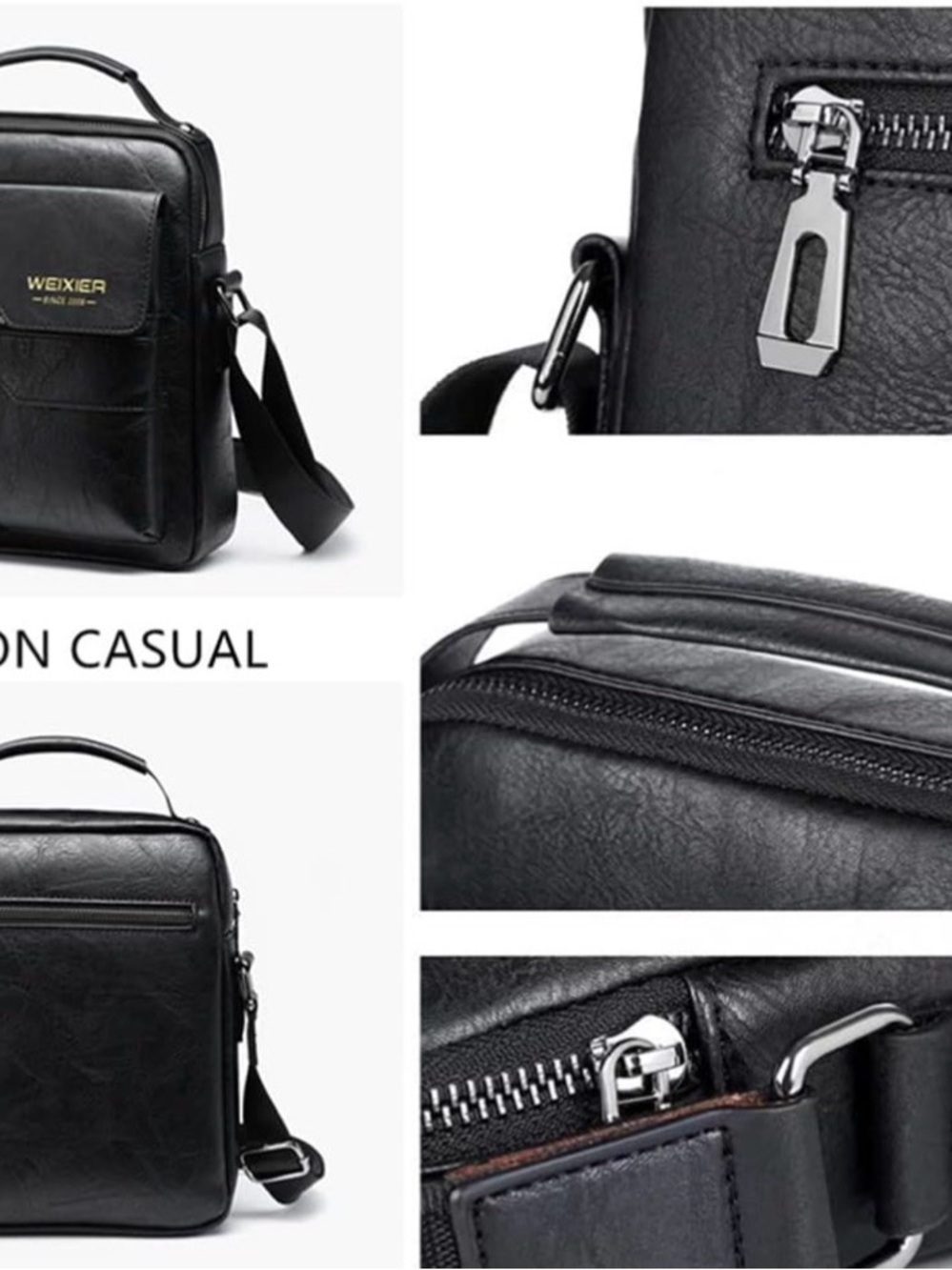 Wexier Black Men’s Crossbody Bag
